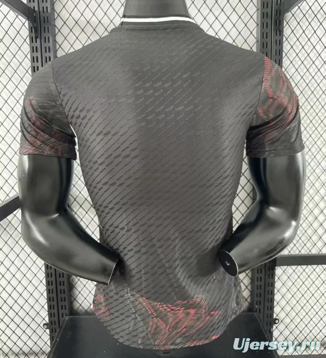 Player Version 25/26 Manchester United Black with Red Pattern Jersey
