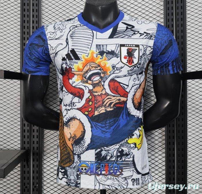 Player Version 2025 Japan Blue/White with One Piece Manga Jersey
