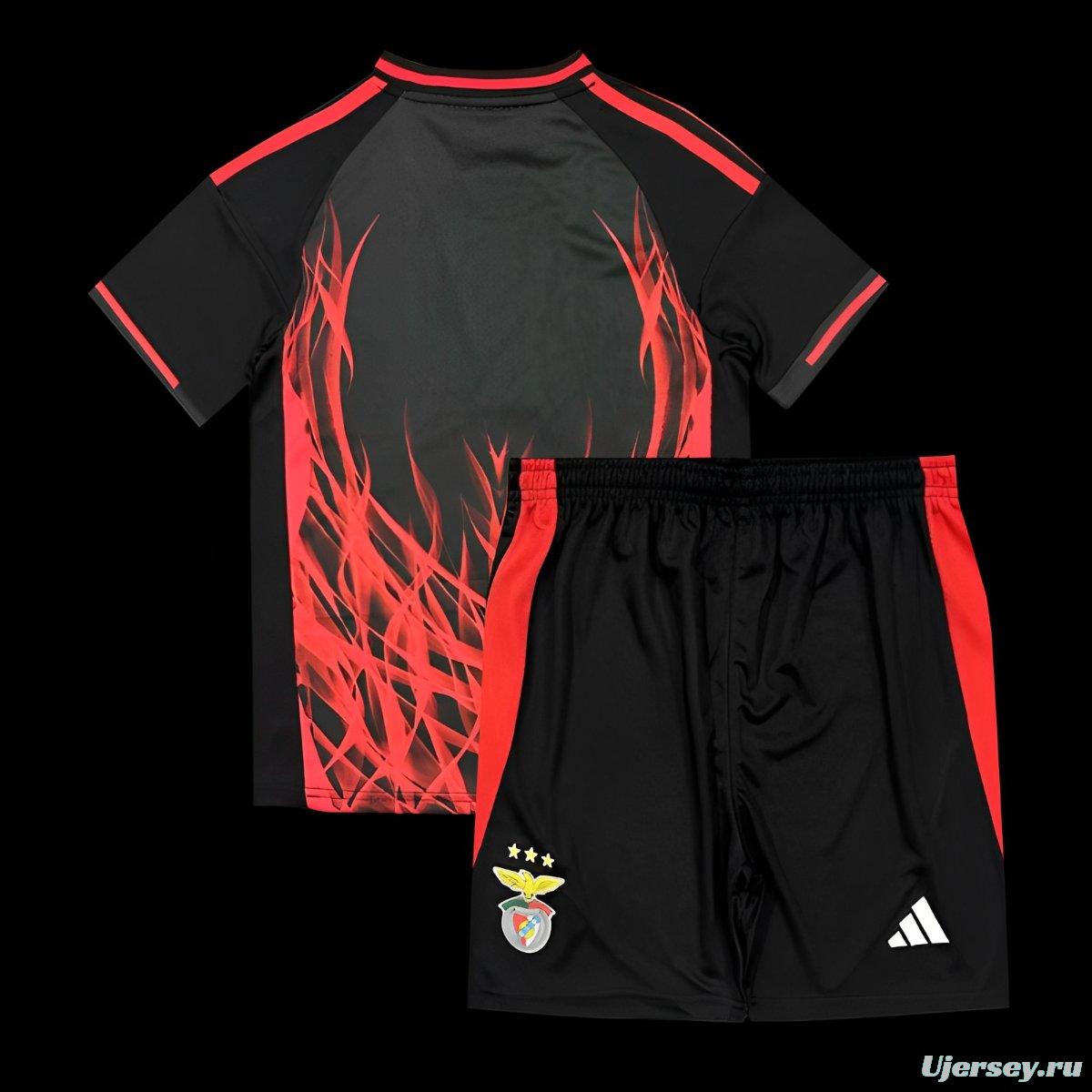 25/26 Kids Benfica Away Black Concept Jersey