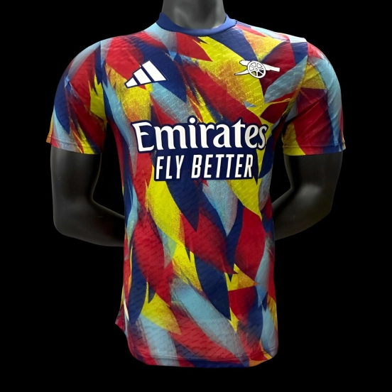 Player Version 2023/24 Arsenal FC Pre-Match Colorful Geometric Pattern Jersey