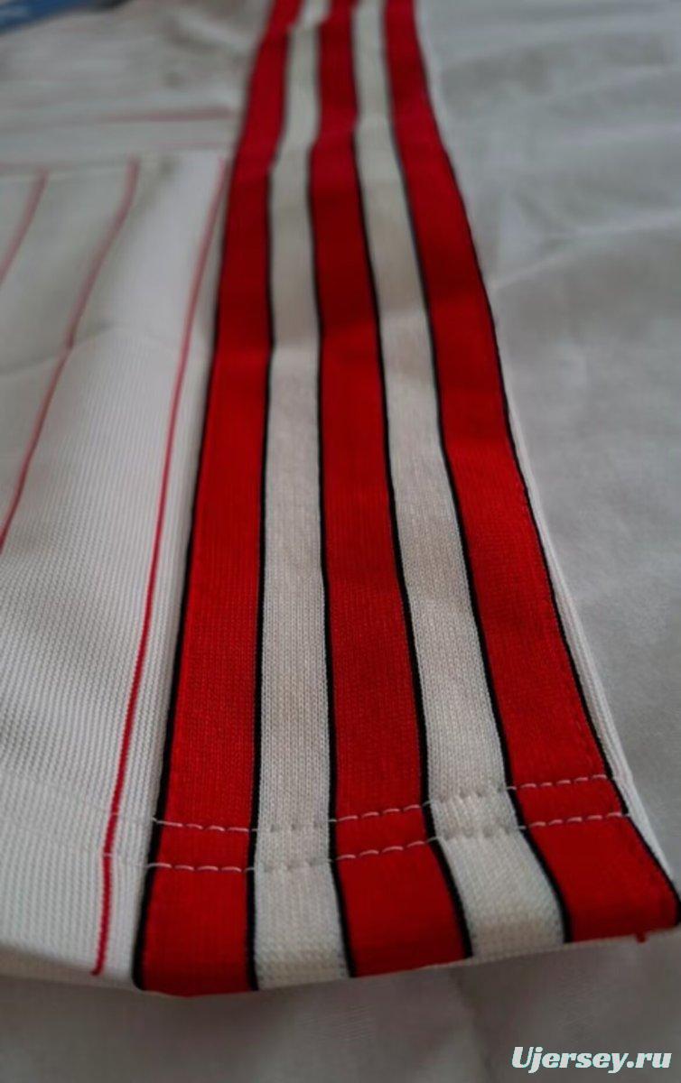 25/26 Benfica Adidas Original White with Red Pinstripes Jersey