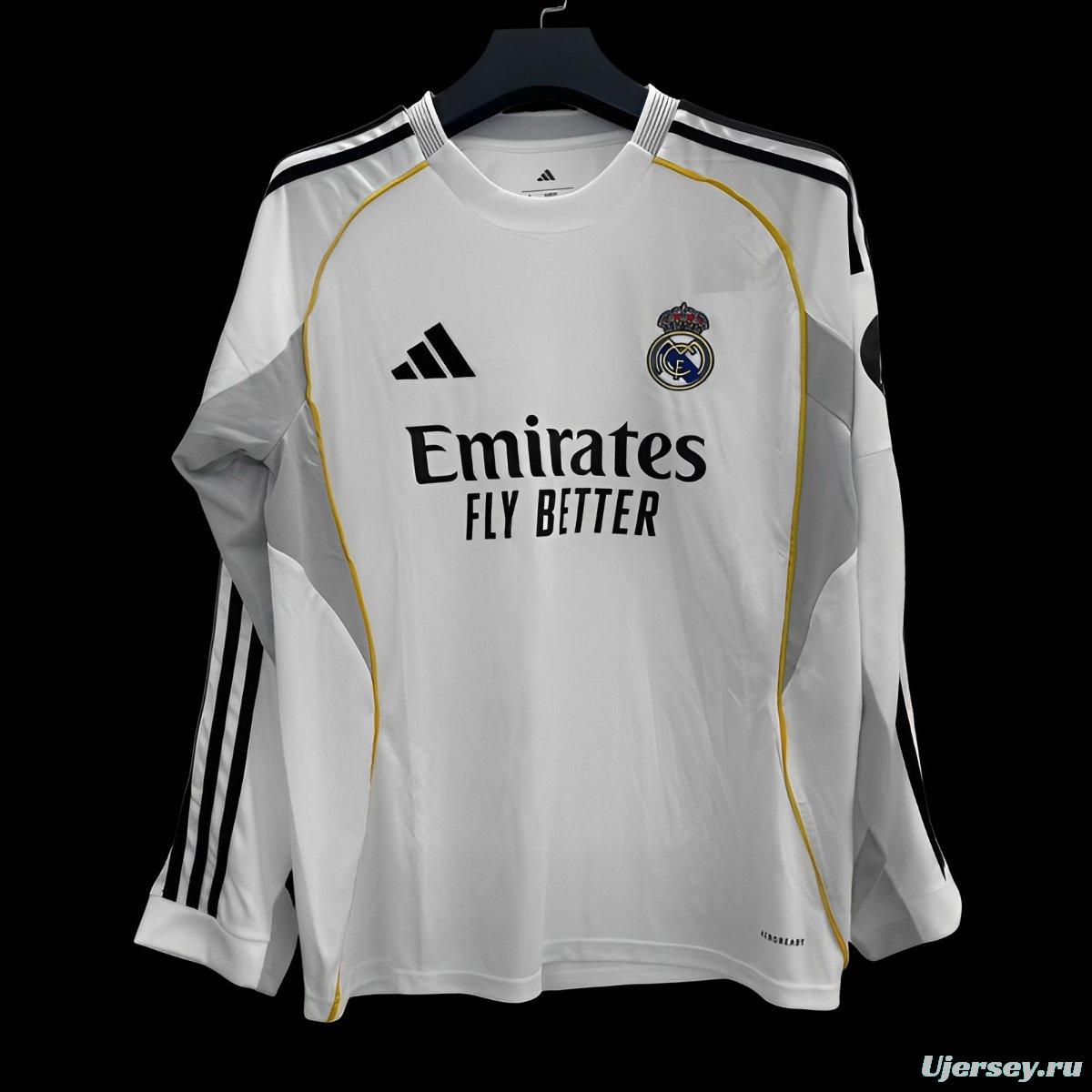 25/26 Real Madrid Home Long Sleeve Jersey