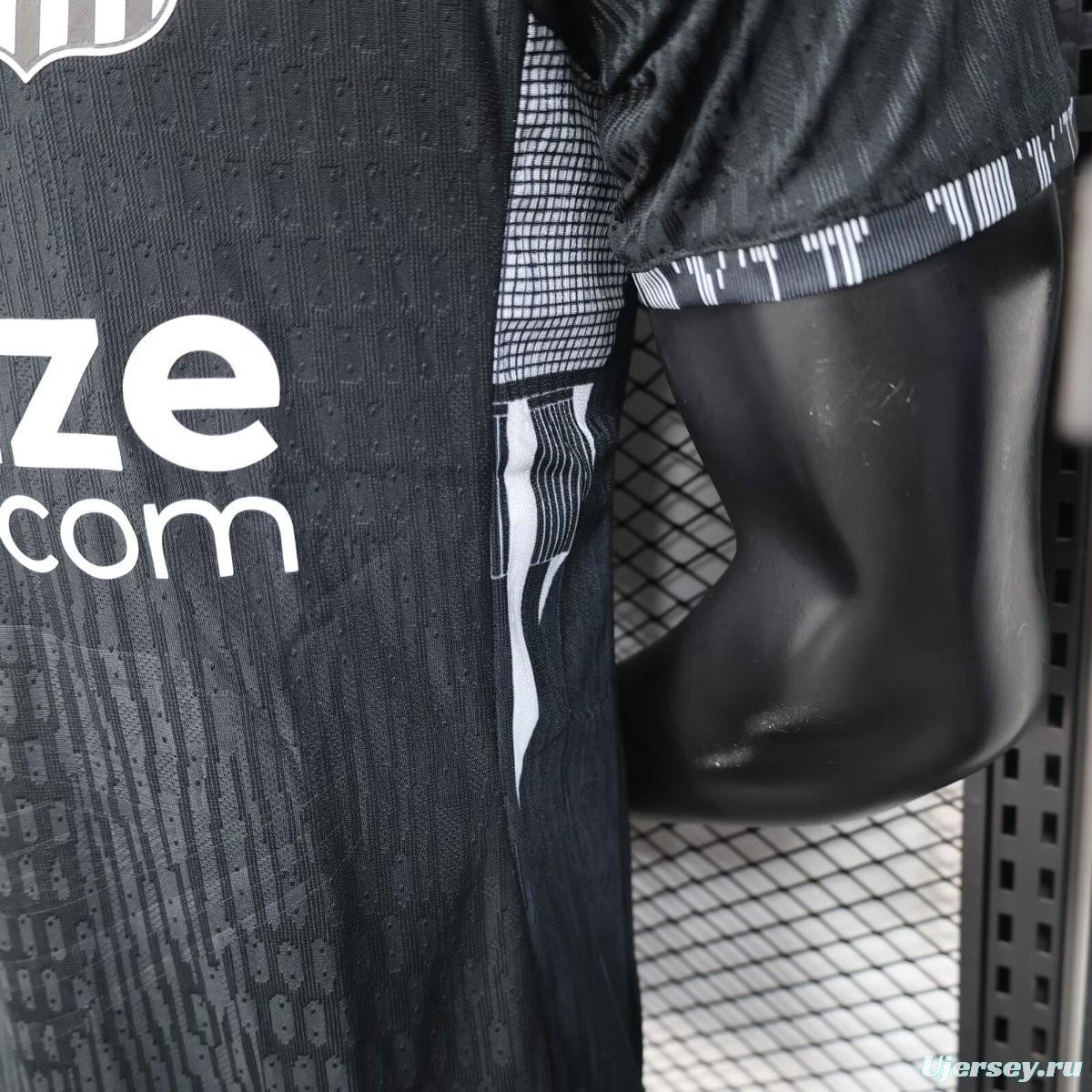 Player Version 25/26 Santos FC Black with Geometric Pattern Jersey