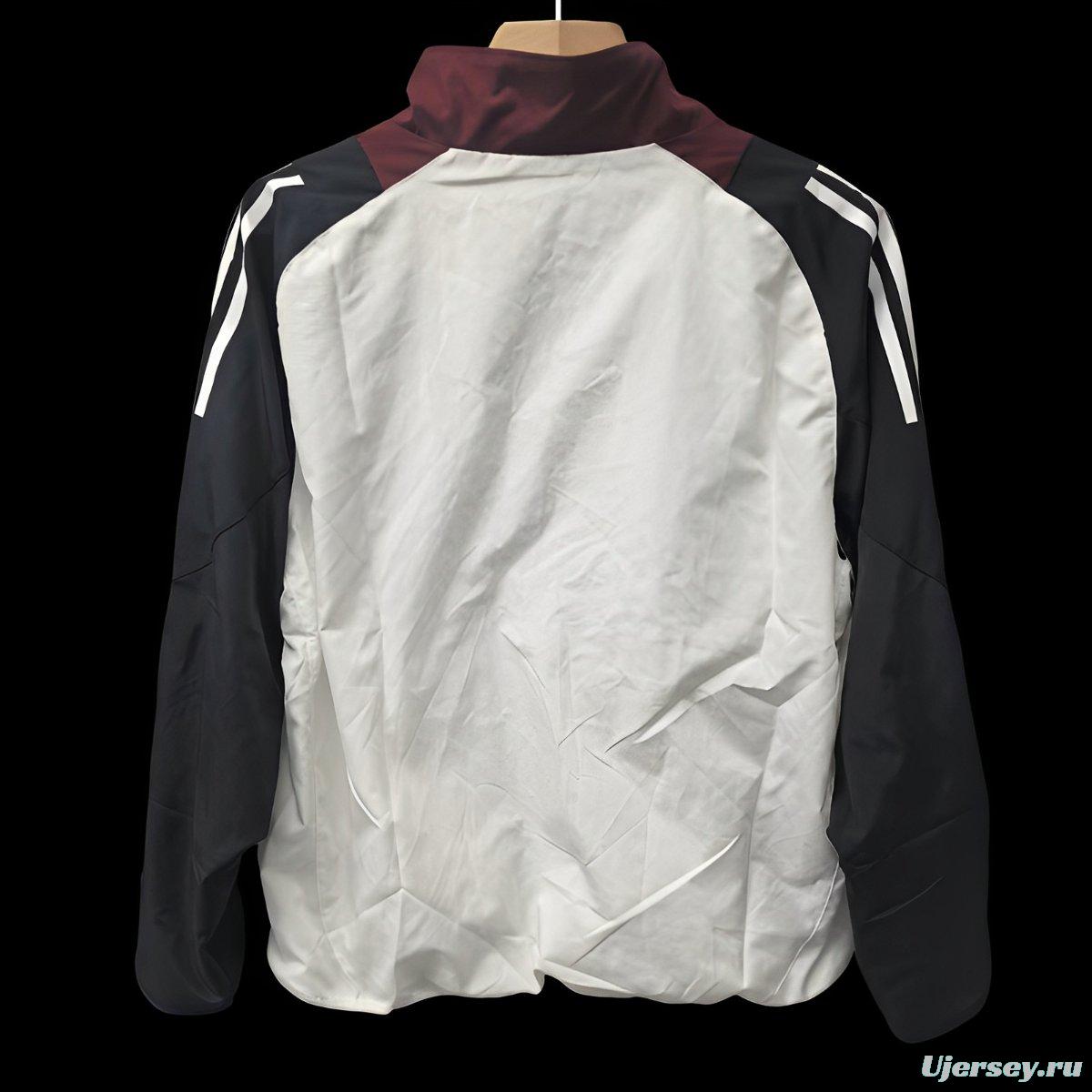 25/26 Manchester United White Heavy Trench Coat