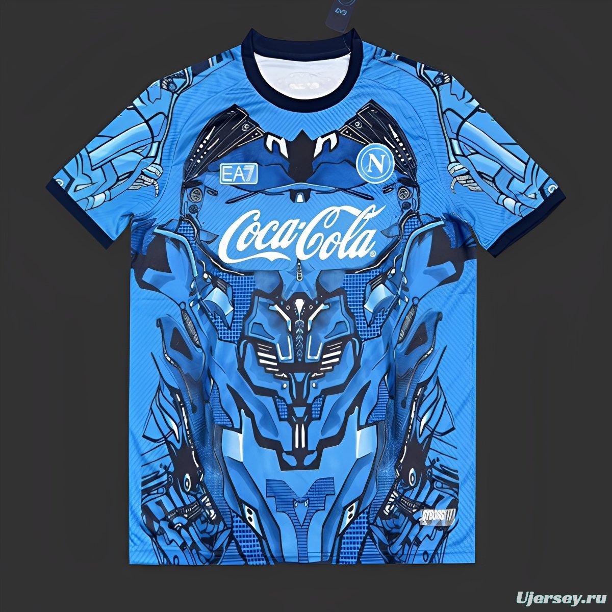 25/26 Napoli EA7 Blue with Robotic Armor Pattern Jersey