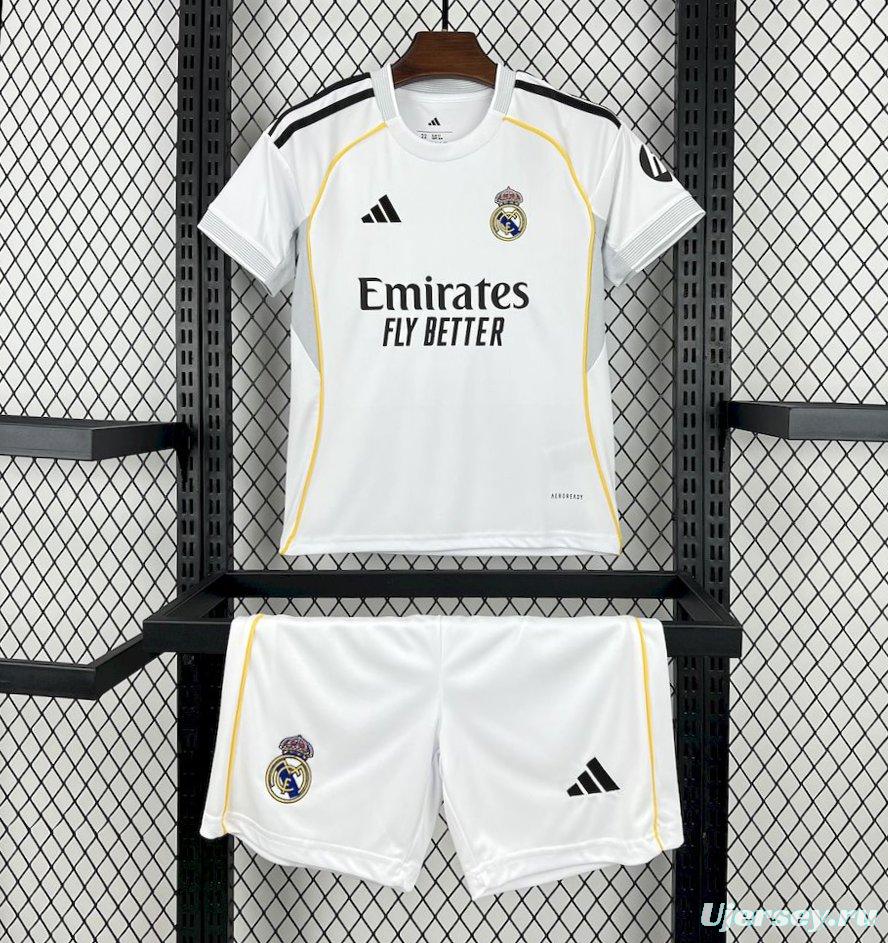 25/26 Kids Real Madrid Home Jersey