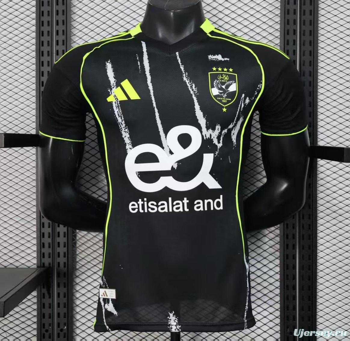 Player Version 25/26 Al Ahly FC Away Black Jersey