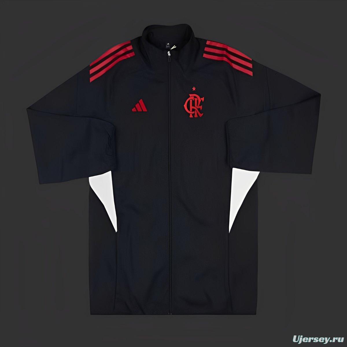 25/26 Flamengo BLACK Full Zipper Windbreaker