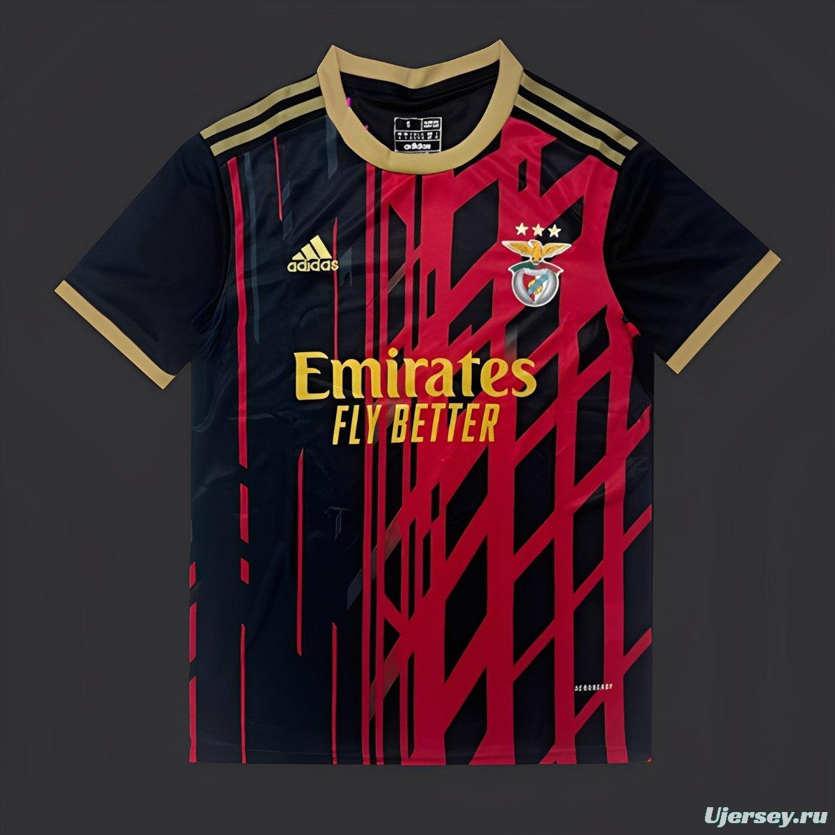 25/26 SL Benfica Black with Geometric Pattern Jersey