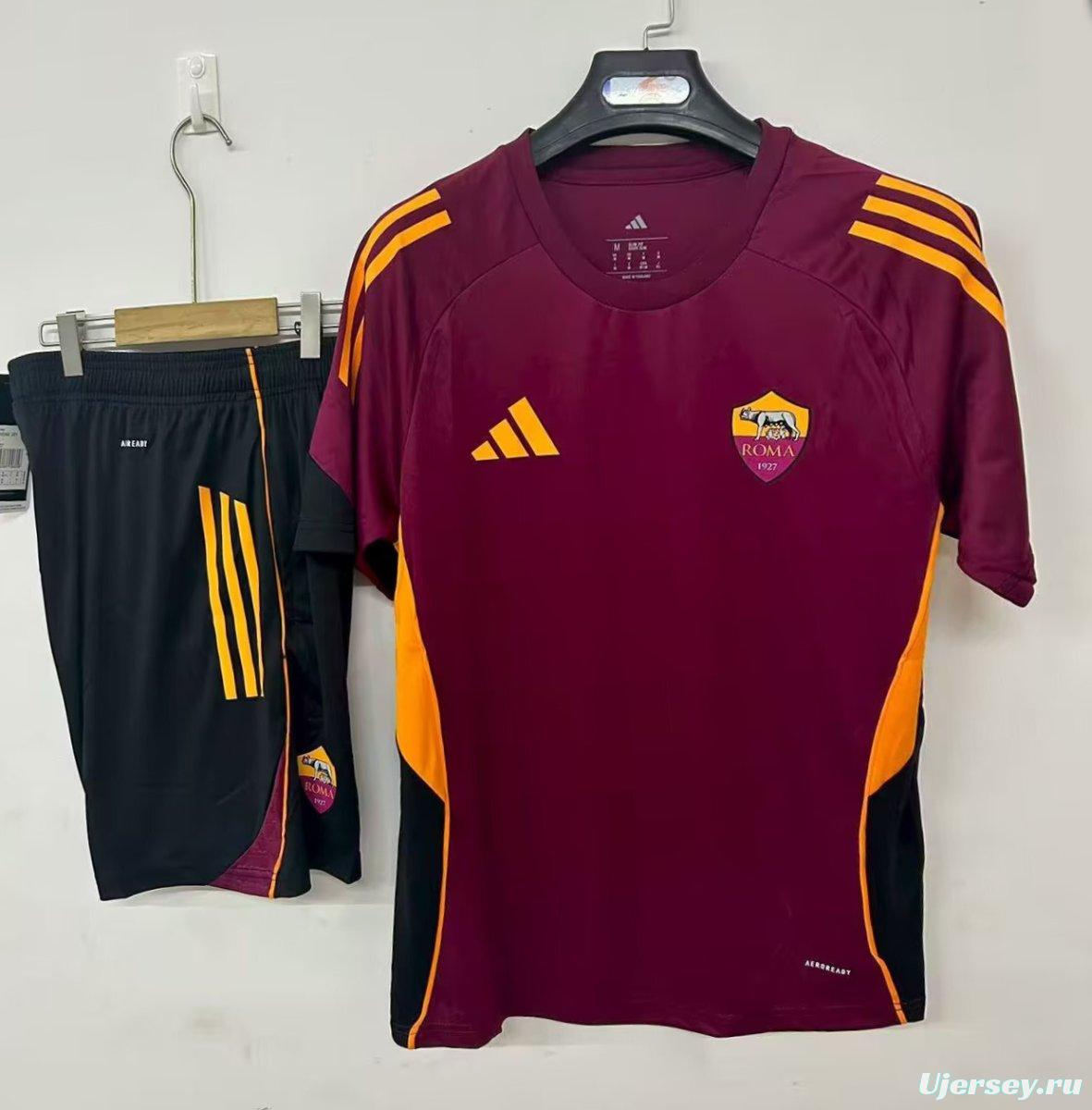 25/26 Roma Pre-Match Jersey Red+ Shorts