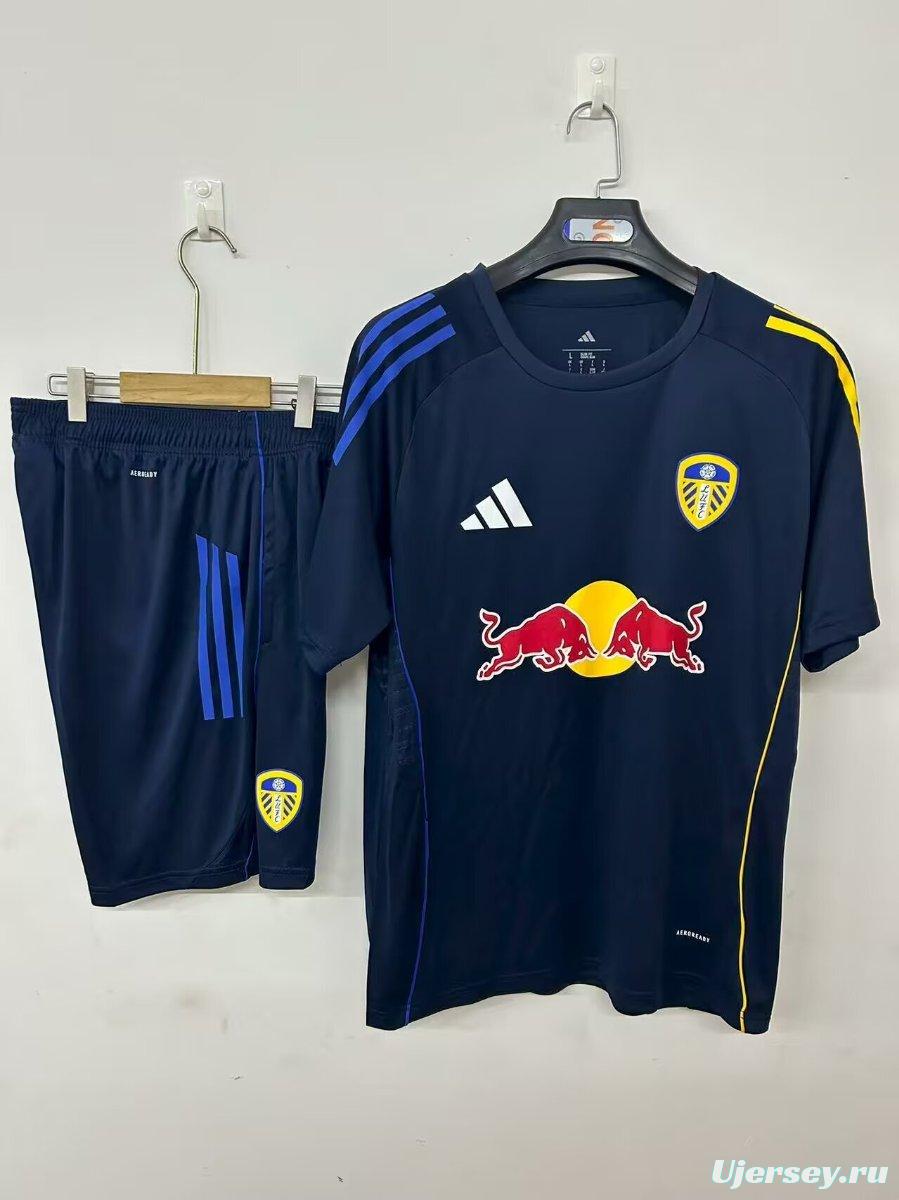 25/26 Leeds United Pre-Match Jersey Royal Blue+ Shorts