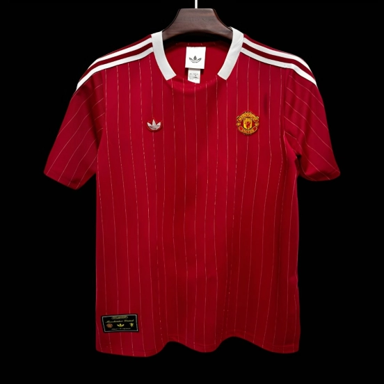 25/26 Manchester United Adidas Original Terrace Icons Wine Jersey