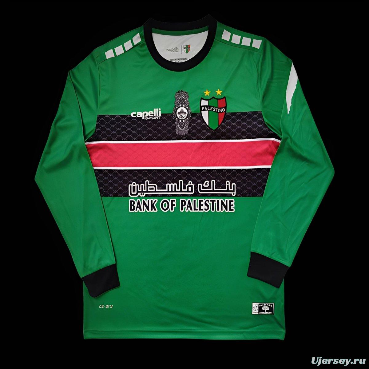 Retro 22/23 Palestino CD Green Long Sleeve Jersey