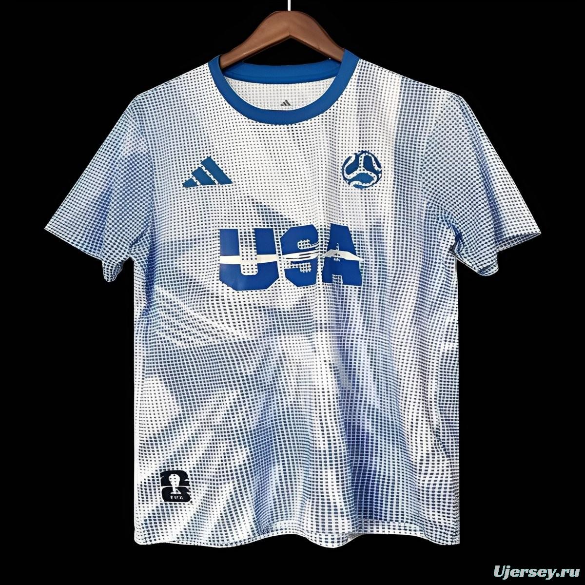 2026 USA Blue/White Pre-Match Jersey