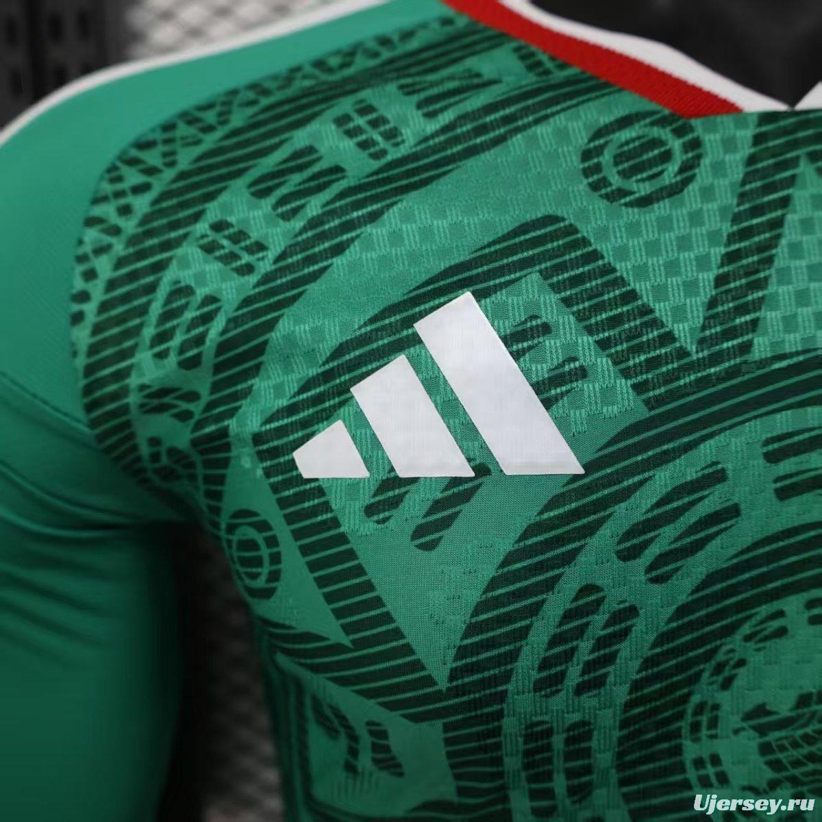 Player Version 2026 Mexico Home Long Sleeve Jersey