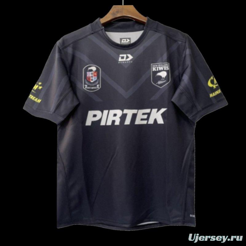 2026 New Zealand Kiwis Alternate Black with Tonal Chevron Pattern Jersey