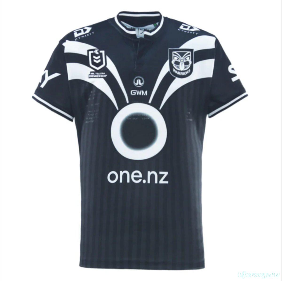 25/26 New Zealand Warriors Navy with White Diagonal Stripes Jersey