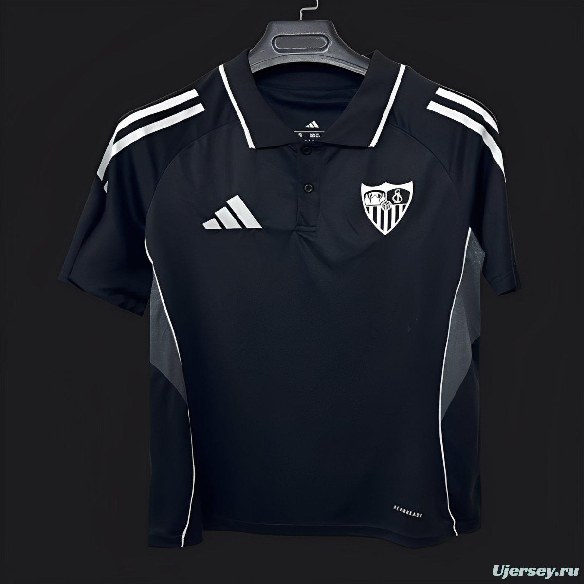 25/26 Sevilla Black POLO Jersey