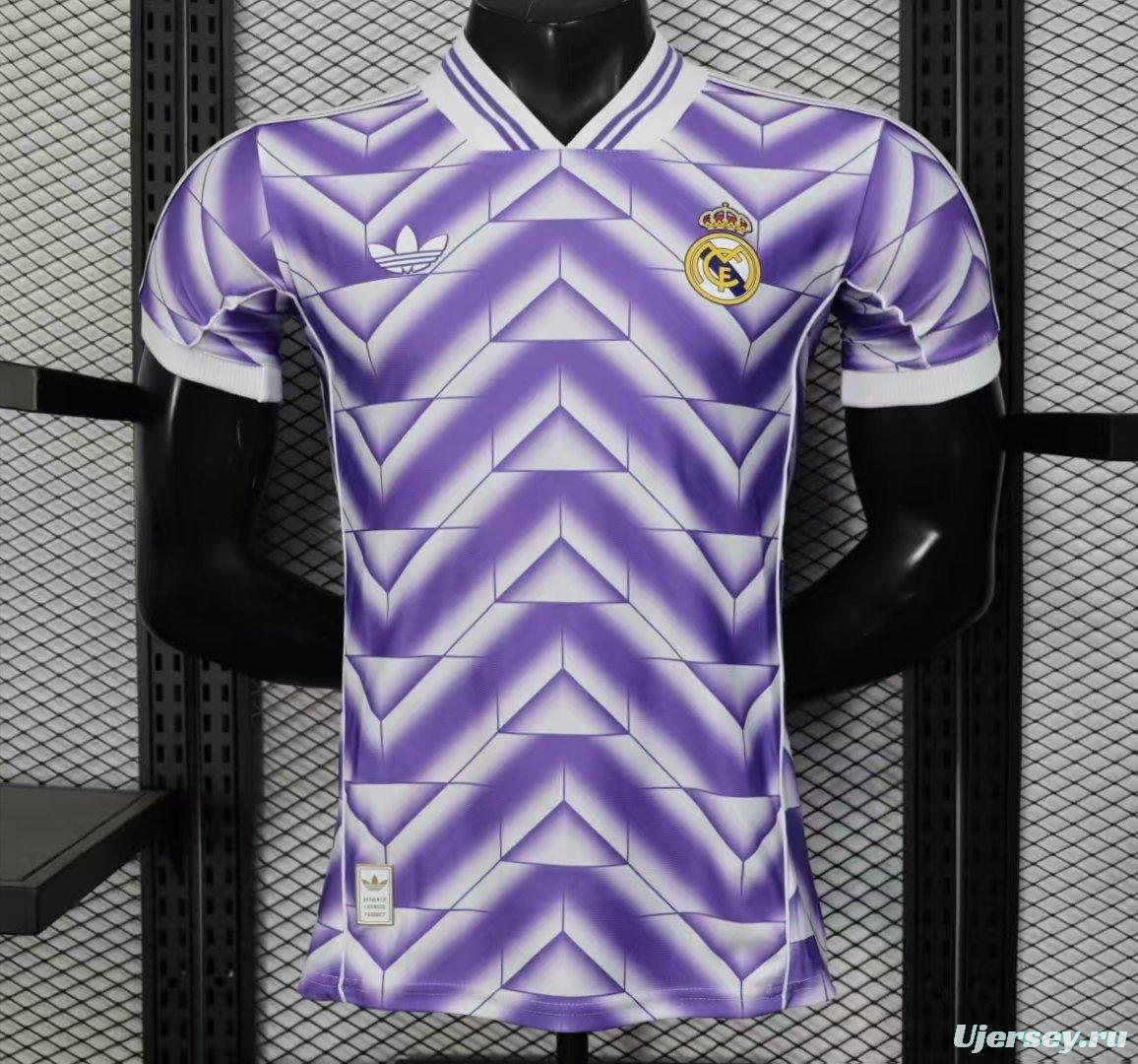 25/26 Player Version  Real Madrid Third Purple with Chevron Gradient Pattern Jersey