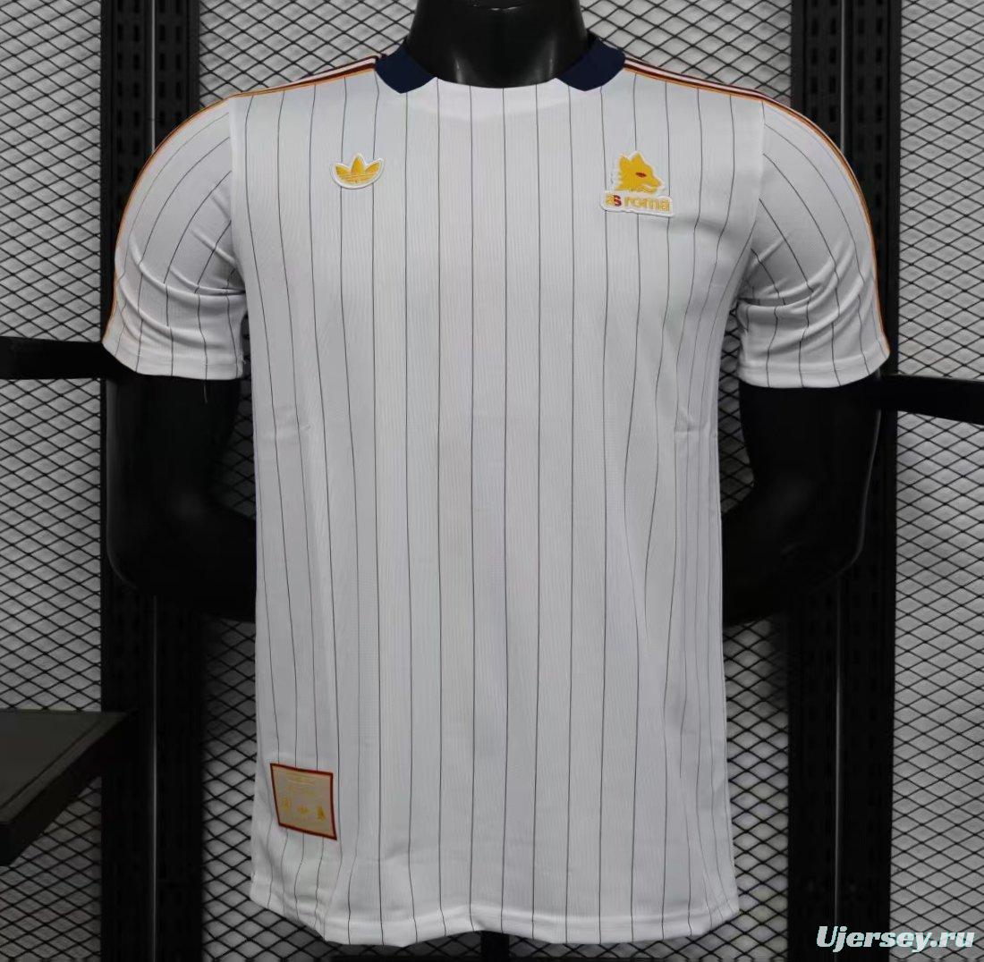 Player Version 25/26 AS Roma White Adidas Original Casual Jersey