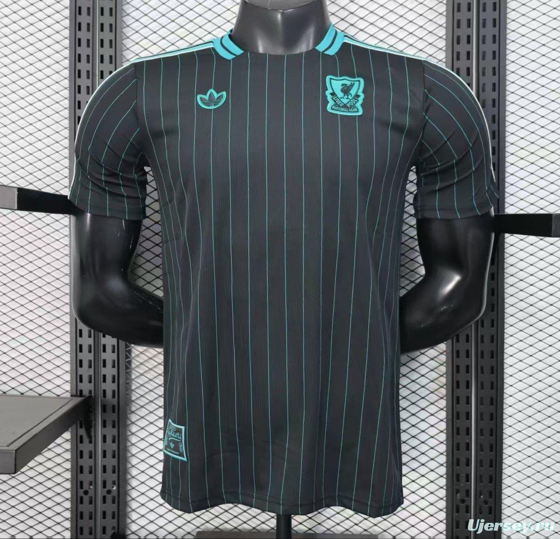 Player Version 25/26 Liverpool Black Adidas Original Casual Jersey