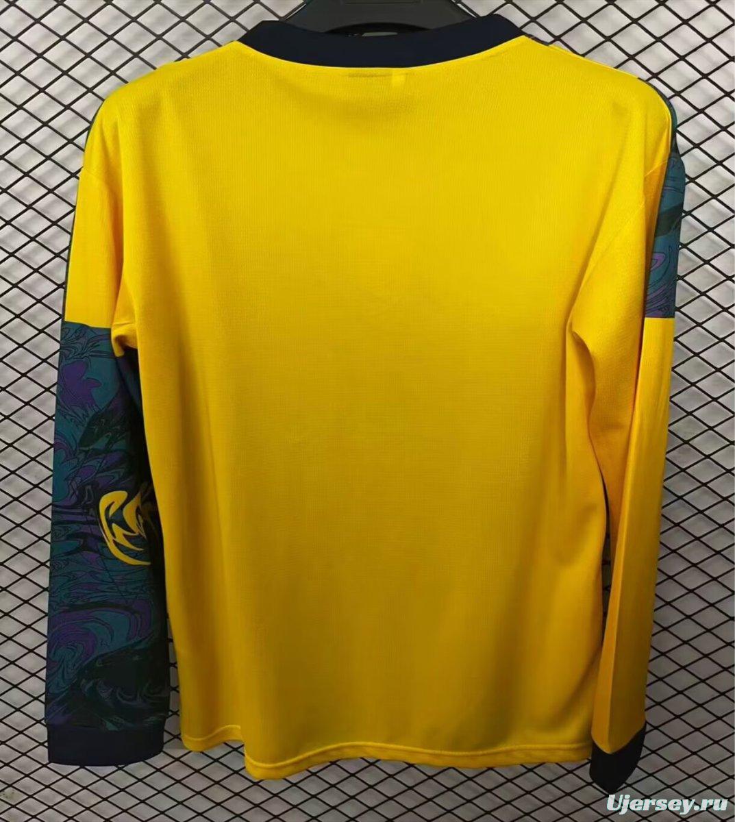 Retro 1995 England Yellow Goalkeeper Yellow Jersey