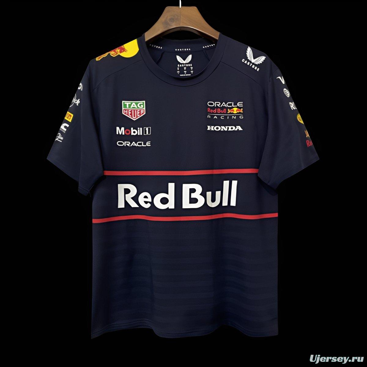2026 F1 Oracle Red Bull Racing Navy with Red Stripes T-Shirt
