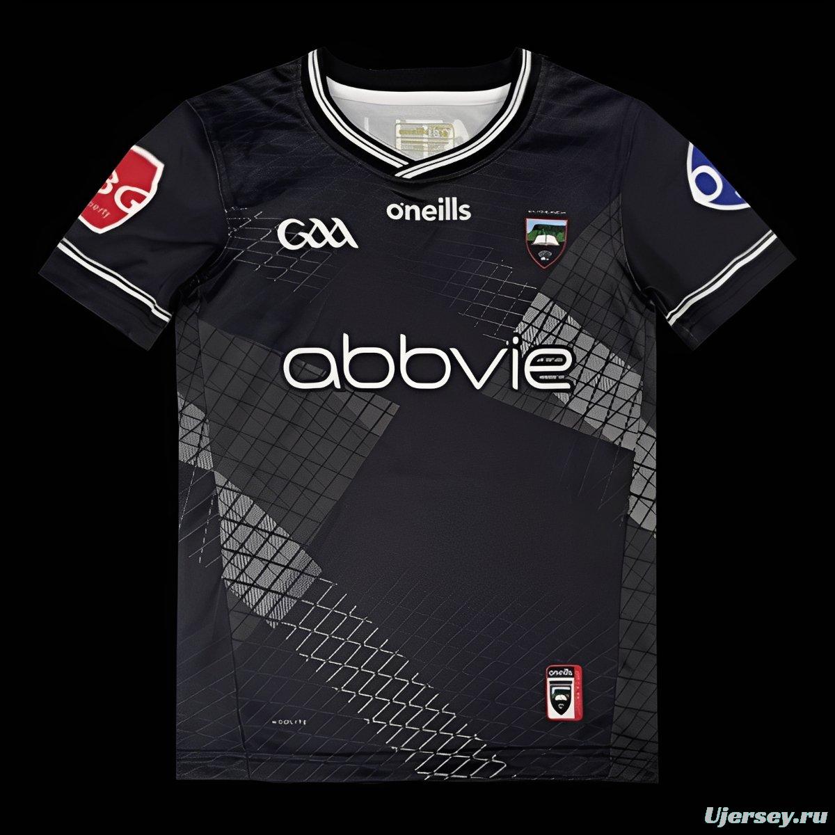 25/26 Sligo GAA Black with Geometric Pattern Kids Jersey