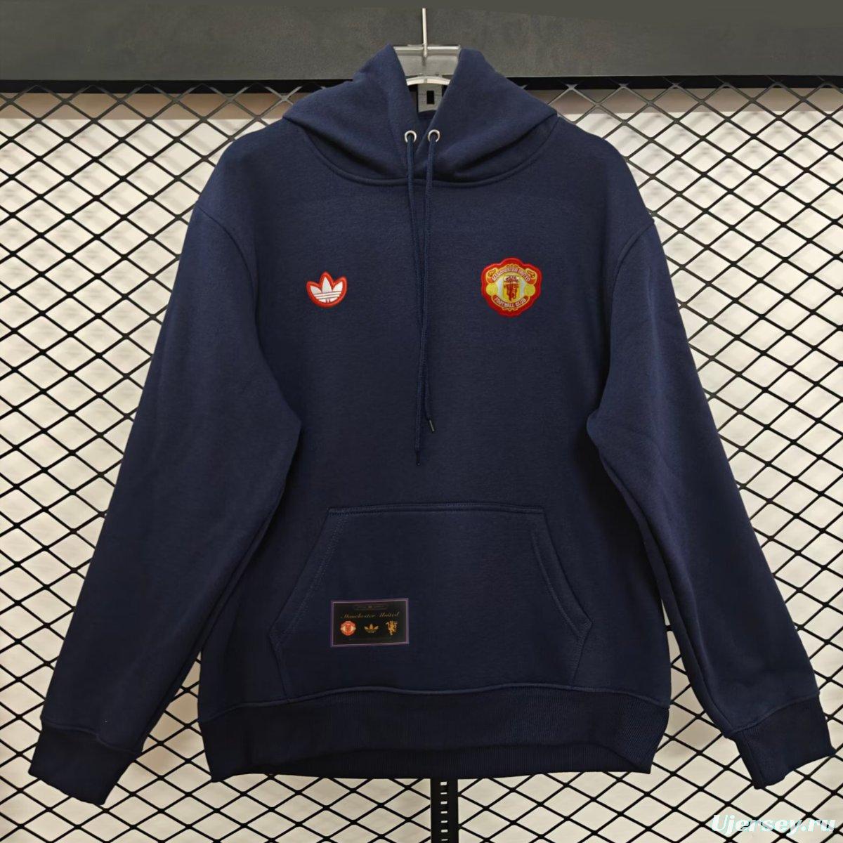 25/26 Manchester United Navy Hoodie Jacket-9 Colors