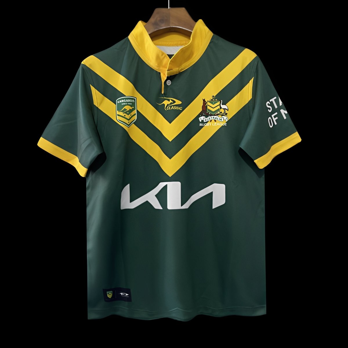2026 Australia Kangaroos Green with Gold V Chevron Jersey