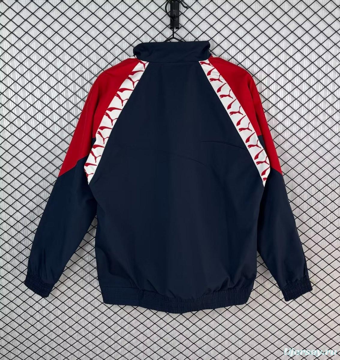 Retro 95/96 Atletio Madrid Navy/Red Windbreaker