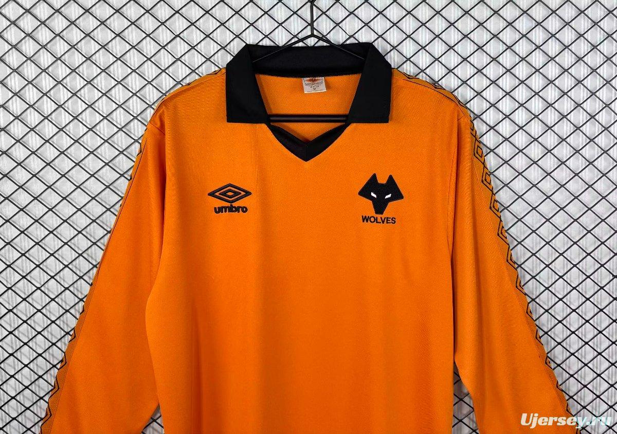 Retro 80/81 Wolverhampton Wanderers Home Long Sleeve Jersey