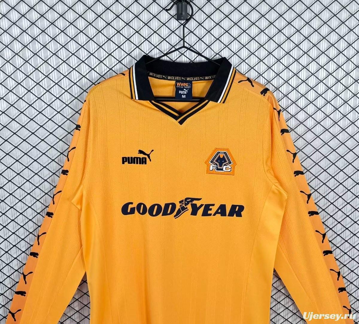 Retro 98/99 Wolverhampton Wanderers Home Long Sleeve Jersey