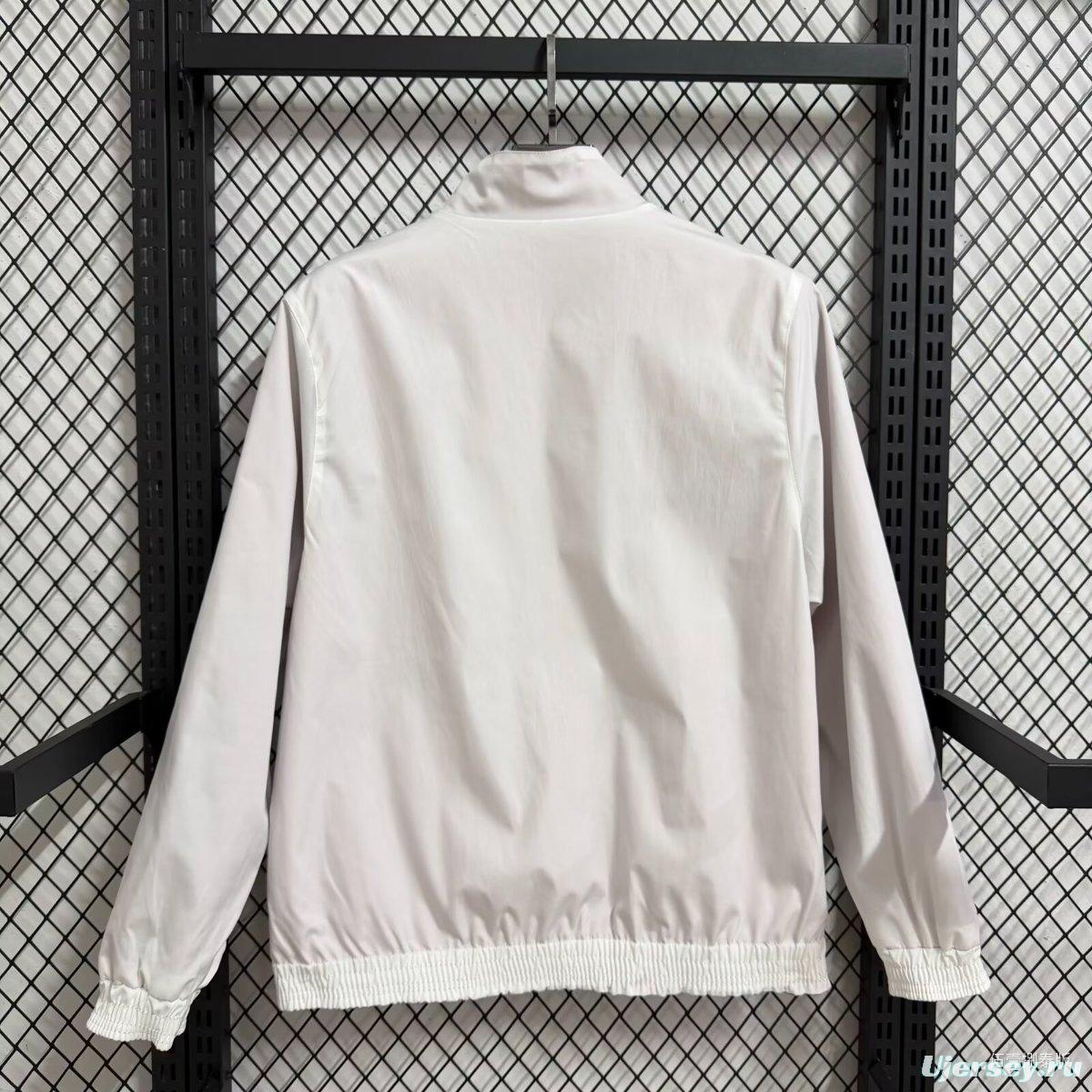 25/26 Sevilla Red/White Reversible Full Zipper Windbreaker