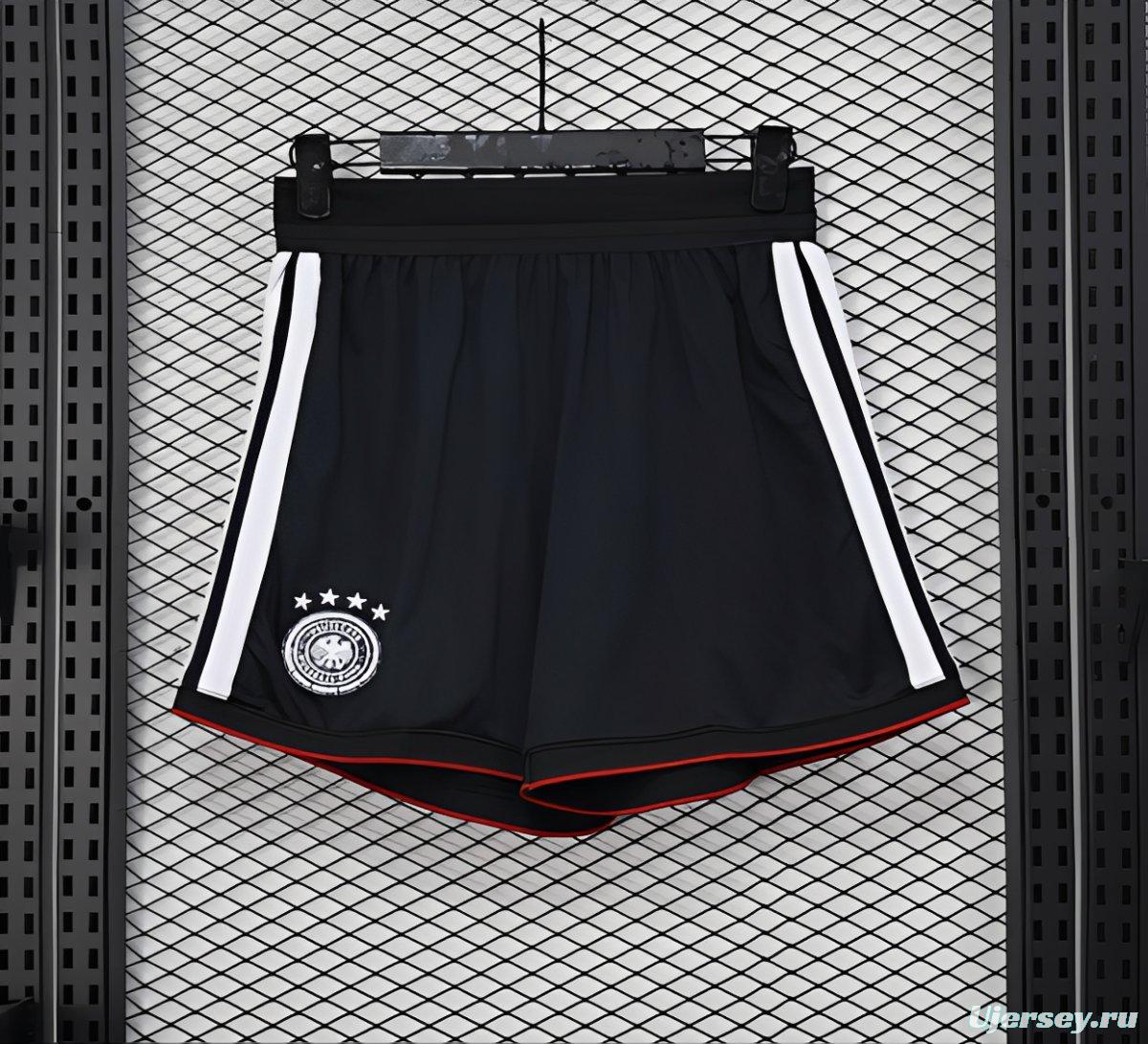 2026 Player Version Germany Black with White Stripes Shorts
