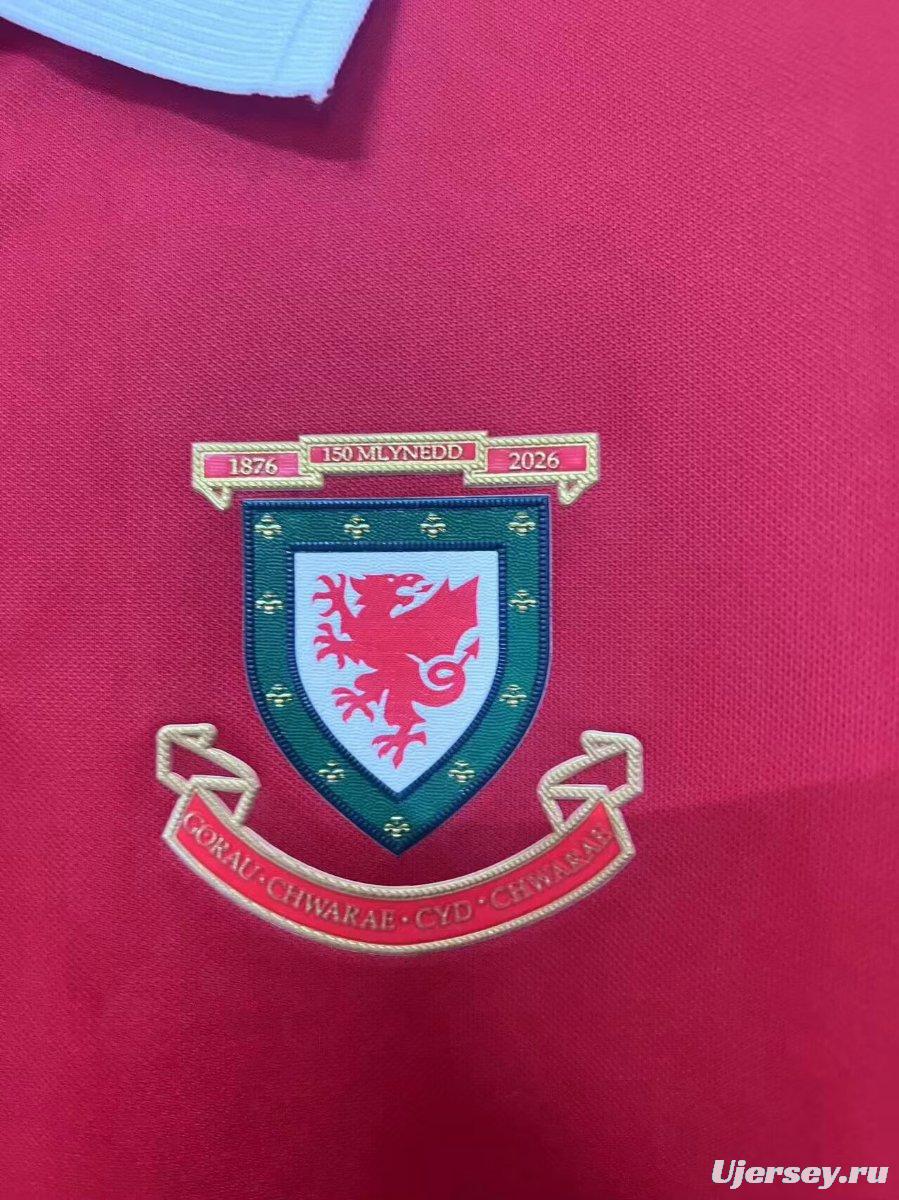 2026 Wales Home 150Th Anniversary Home Jersey