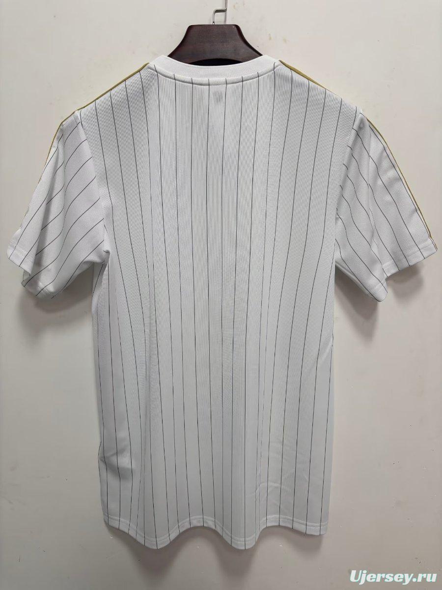 2026 Real Madrid Adidas Terrace Icons White Gold Jersey