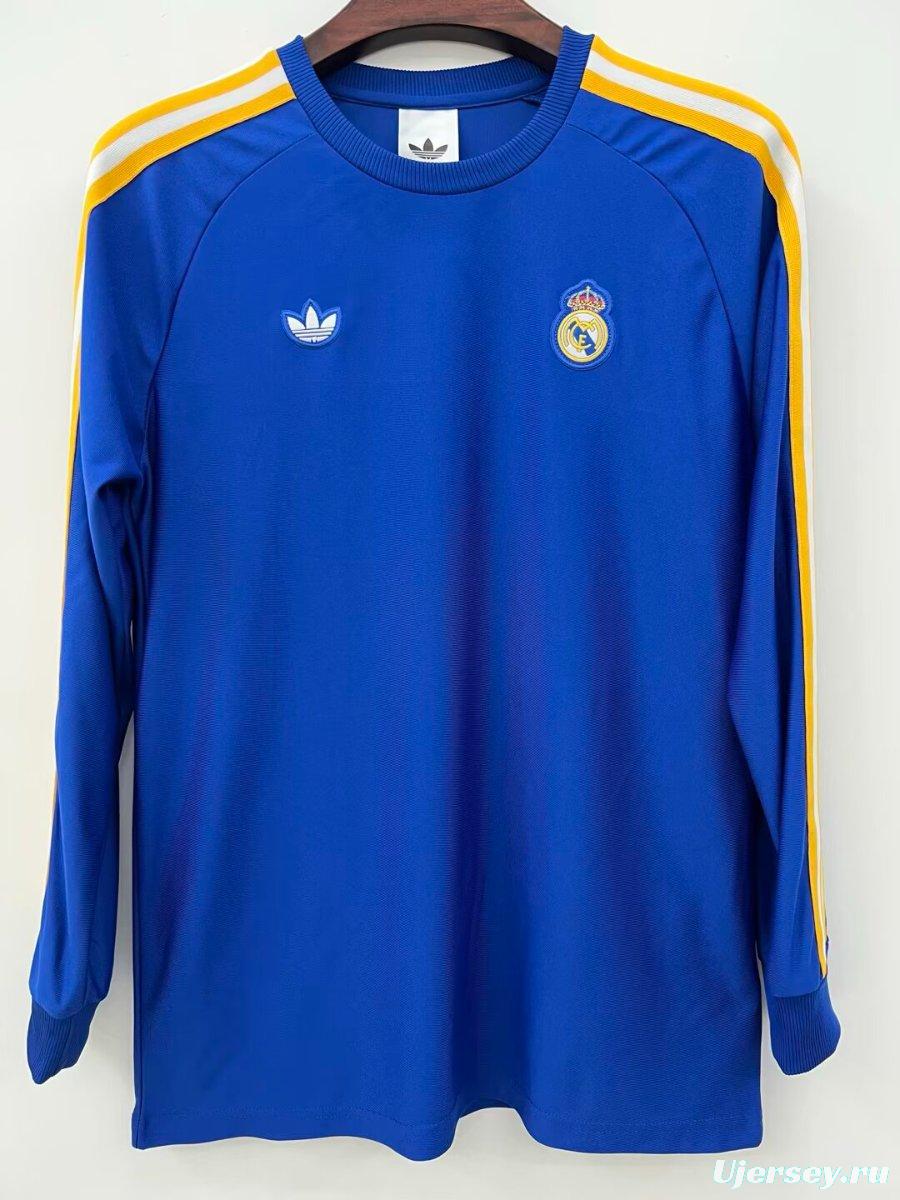 25/26 Real Madrid Originals Blue Crew Long Sleeve Sweat