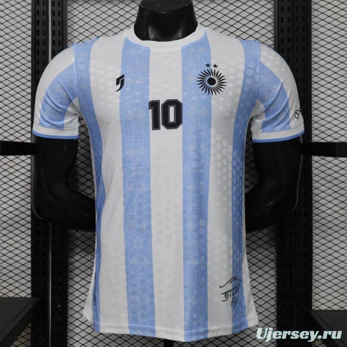 Player Version 2026 Argentina Home Light Blue & White Vertical Stripe Special Edition Jersey