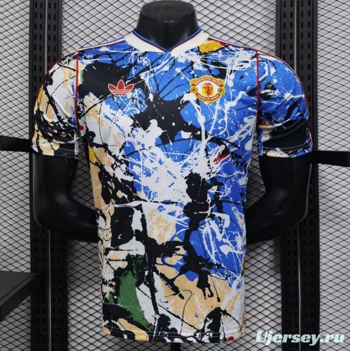 Player Version 26/27 Manchester United Multicolor Paint Splash Art Special Edition Jersey