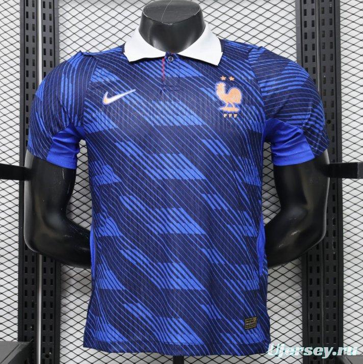 Player Version 2026 France Blue with Diagonal Stripe Pattern Special Edition Jersey