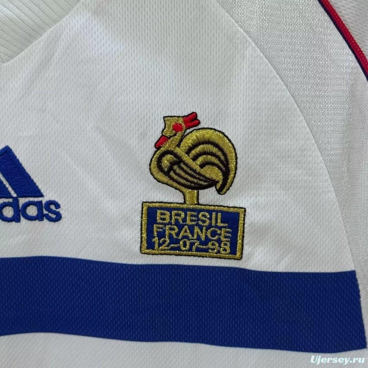 1998 Retro France Away Long Sleeve Jersey