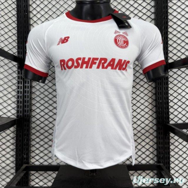 Player Version 26/27 Deportivo Toluca FC New Balance Away White Red Jersey