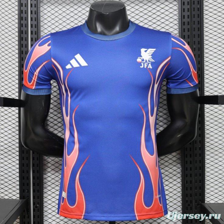 Player Version 2026 Japan Blue with Red Flame Graphic Home Special Edition Jersey