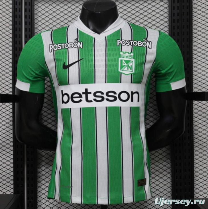 Player Version 26/27 Atlético Nacional Green & White with Vertical Stripe Home Jersey