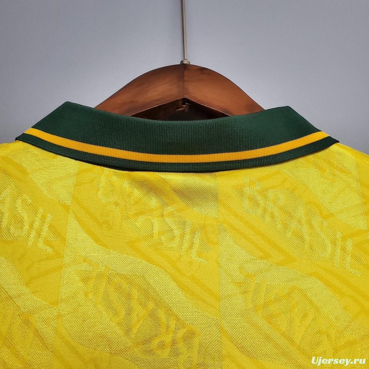 Retro 1991/93 Brazil Home Soccer Jersey