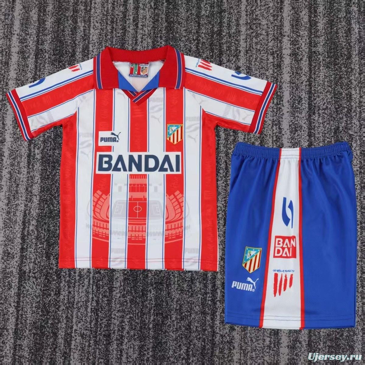 Retro 96/97 Kids Atletico Madrid Home Jersey