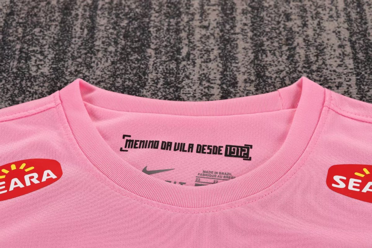 Retro 12/13 Kids Santos Away Pink Jersey
