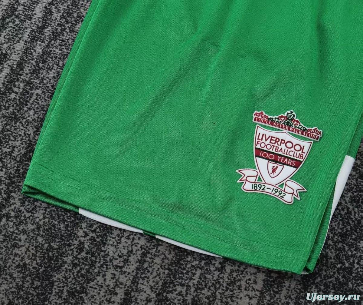 Retro 92/93 Kids Liverpool Away Green Jersey