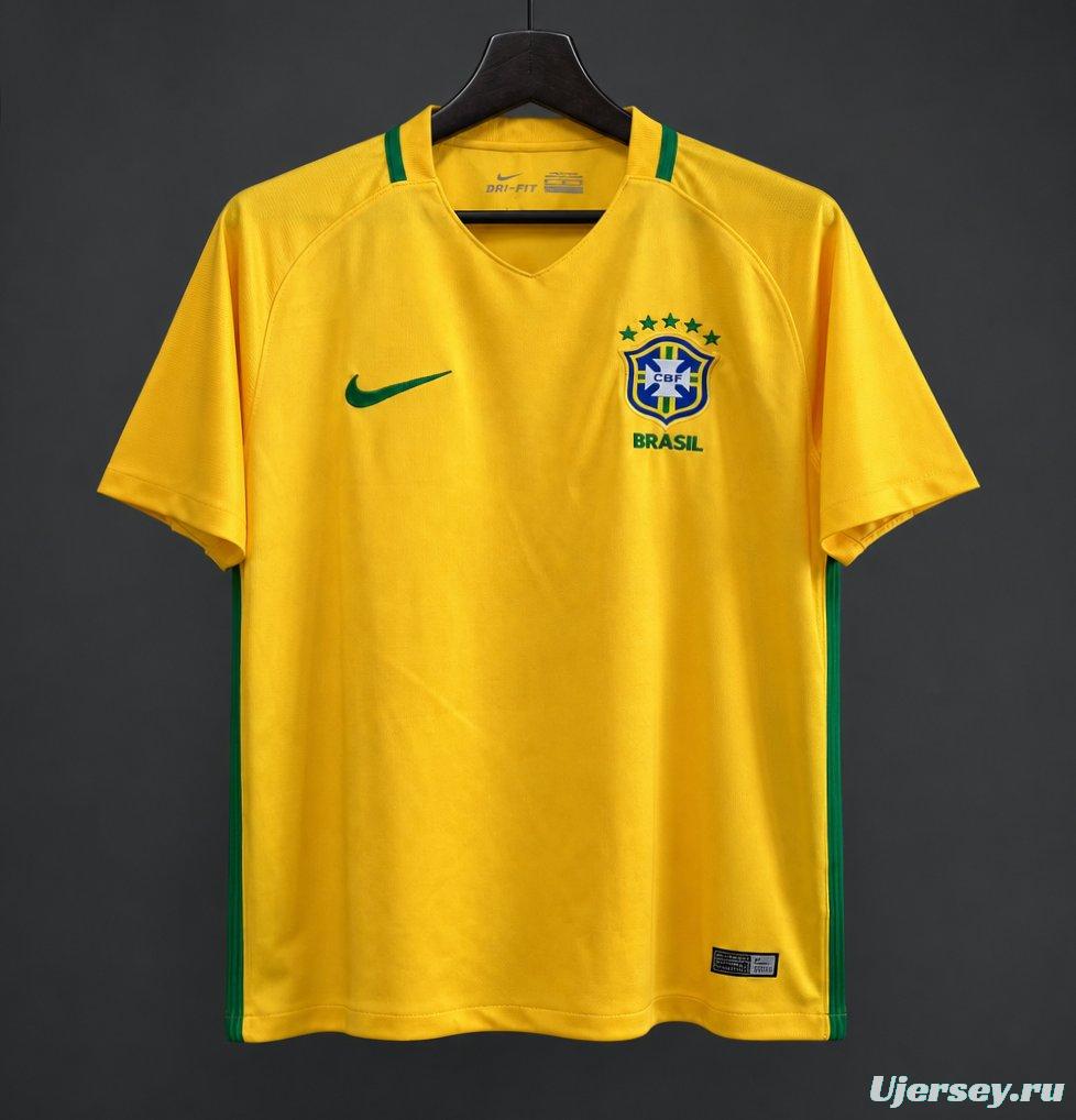 Retro 2016 Brazil Home Jersey